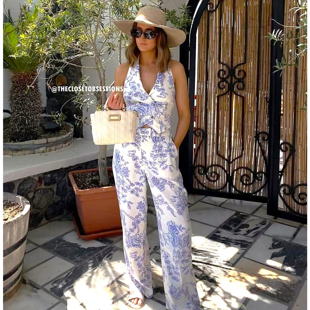 RARE Mango Co-Ord Set – Halter Neck Vest & Wide Leg Pants NWT - Picture 11 of 16